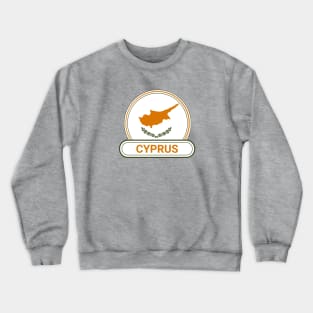 Cyprus Country Badge - Cyprus Flag Crewneck Sweatshirt